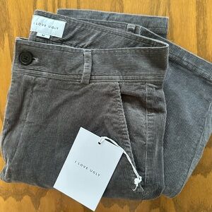 I Love Ugly, Slim Kobe Pants size M Grey Cord
